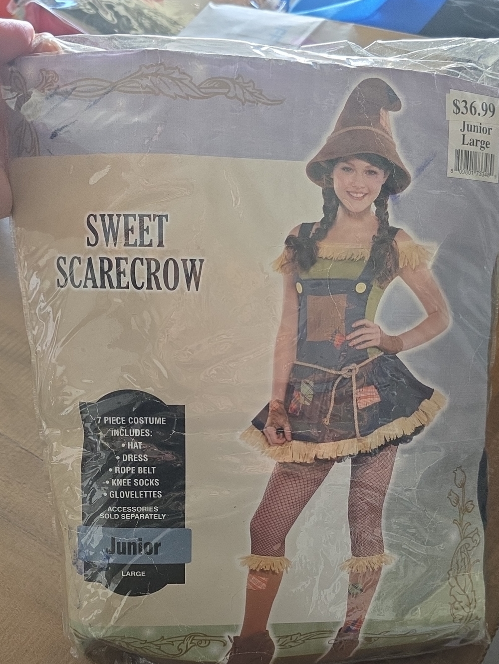 Spirit Sweet Scarecrow Costume in Brown & Yellow